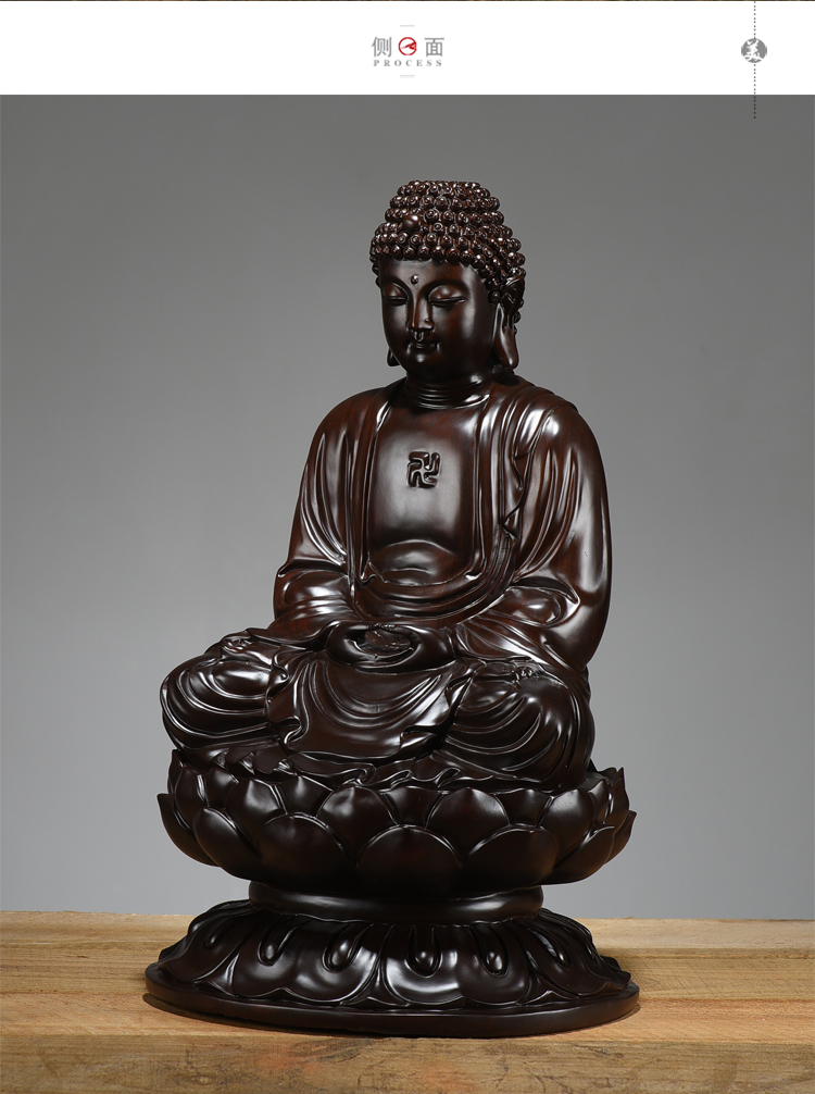 唐砖实木雕释迦摩尼摆件释迦牟尼佛大日如来佛祖阿弥陀佛像红木工艺品