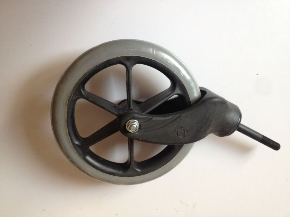 轮椅配件 轮椅8寸前轮 万向轮 8寸实心胎小轮200*25mm