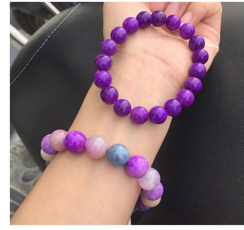 东海水晶天然皇家紫舒俱来手串樱花纪石手链女手镯吊坠戒指舒俱来手链