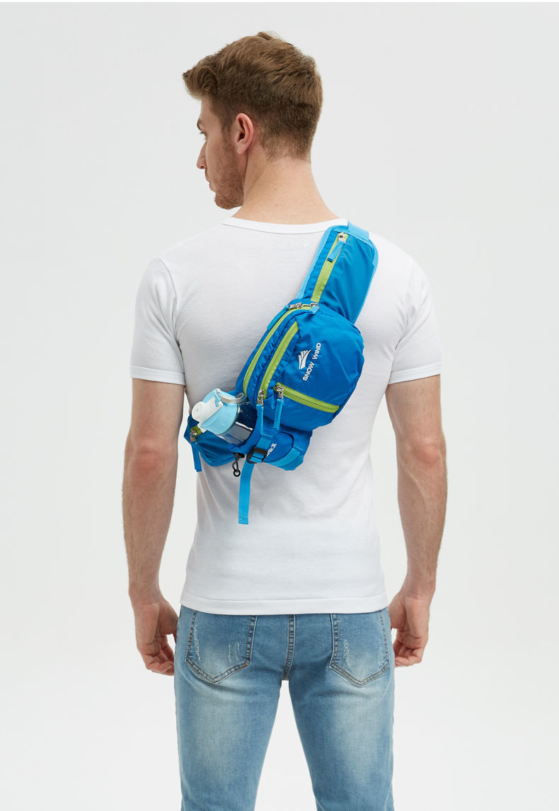 户外腰包多功能马拉松跑步水壶腰包运动水壶包手机包骑行腰包 玫红色