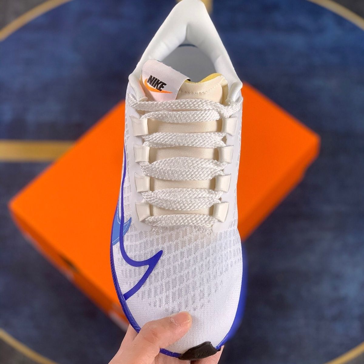 新款飞马37代跑步鞋登月37内置zoom气垫男女运动缓震轻便透气跑鞋 白