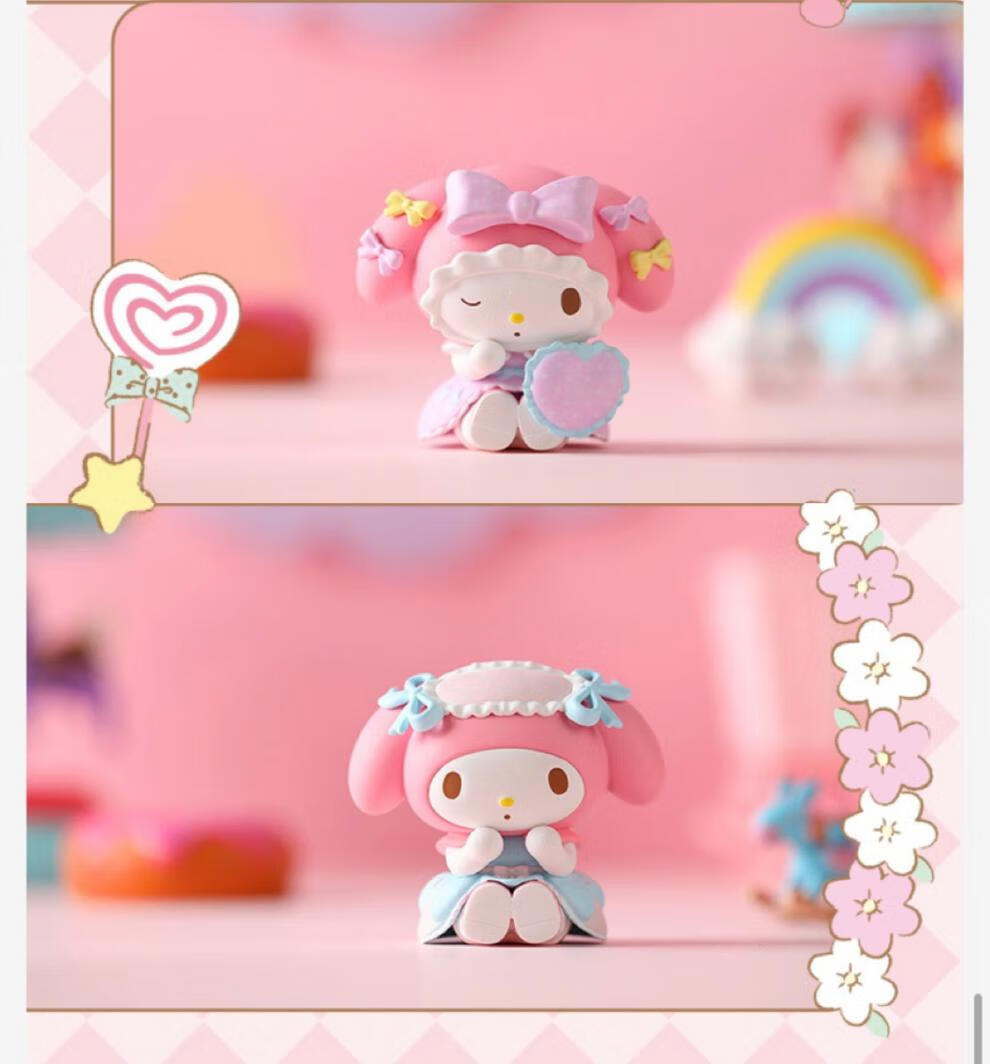 美乐蒂盲盒miniso名创优品mymelody美乐蒂秘森茶话会盲盒摆件可爱萌