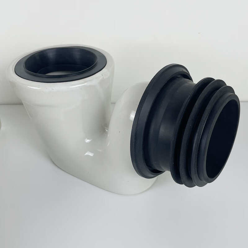 蹲便器沉水弯头 陶瓷存水弯头蹲便器s鹅头改侧排水弯头接管蹲坑便池分