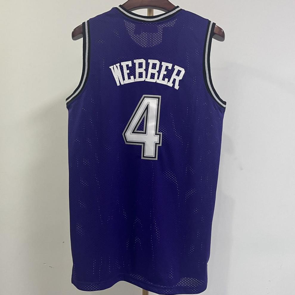 滕讯体育同款国王队55号威廉姆斯球衣4韦伯刺绣复古4口袋just篮球裤