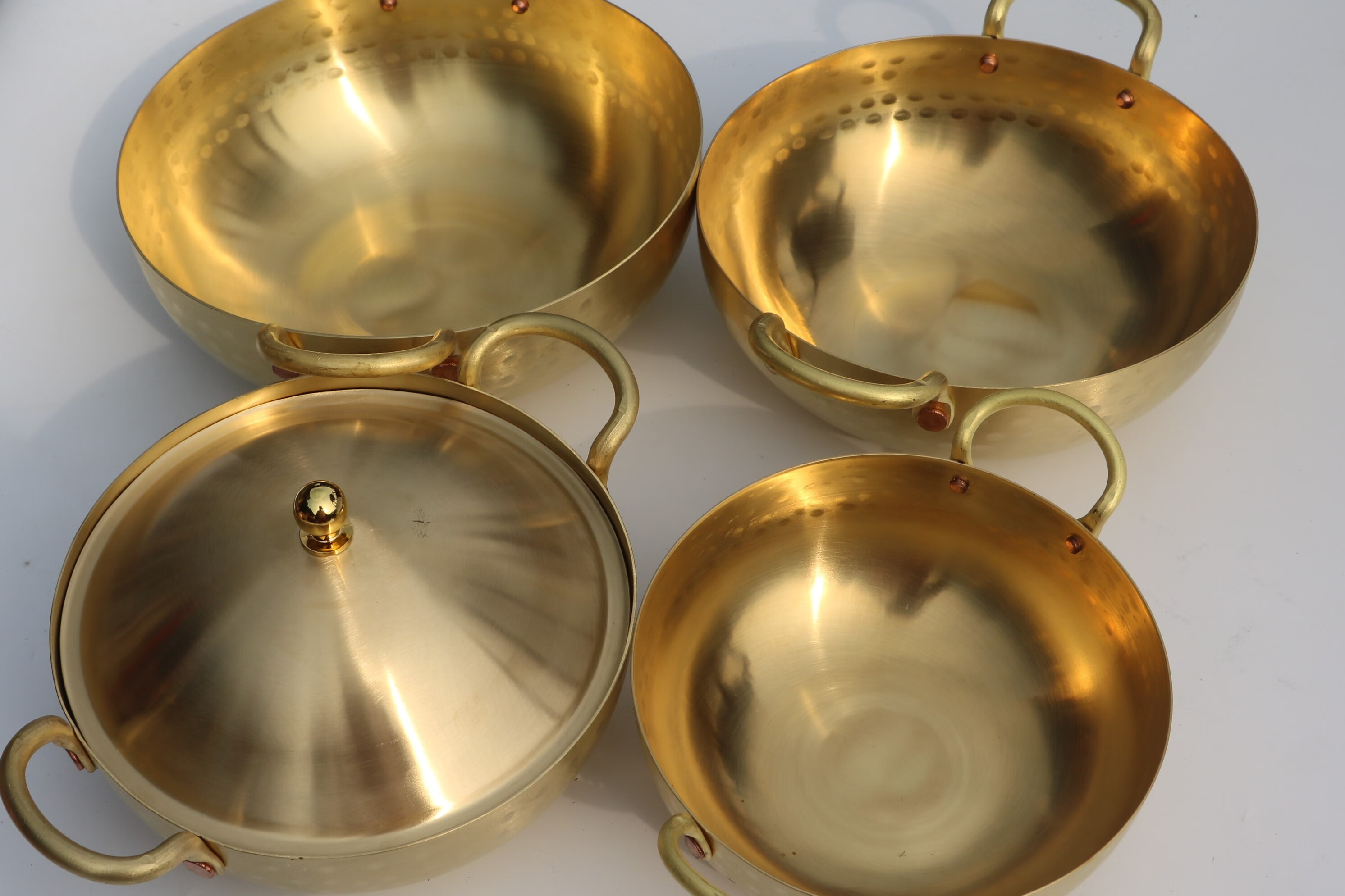 铜锅仔 黄铜平底锅 小锅 小焖锅 麻辣干锅 酒精小火锅 紫铜平底锅20cm