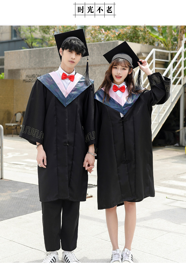 学位学士服毕业礼服大学生男女学院风工科本科文科硕士博士导师袍学士