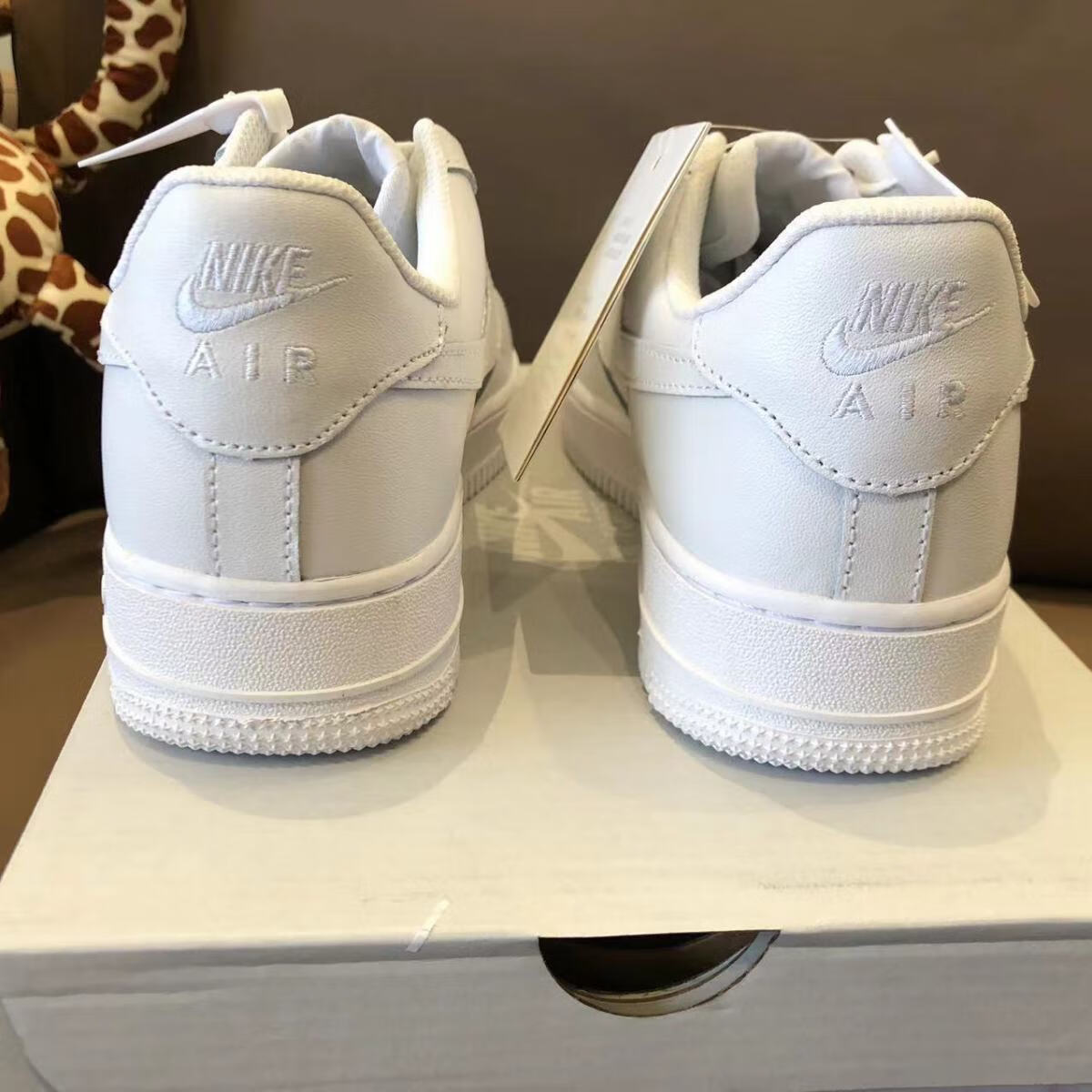 纯原air af1空军一号纯白经典低帮休闲运动防滑板鞋情侣小白鞋 纯白