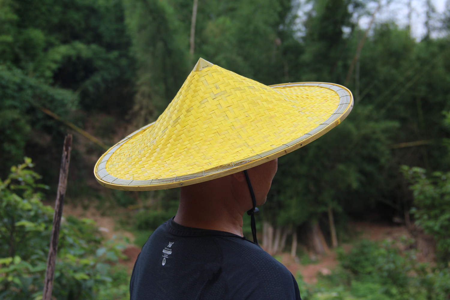 手工斗笠帽子竹编遮阳帽防雨防晒草帽装饰男女舞蹈演出道具老式帽