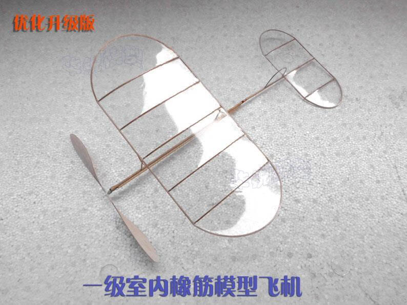 f1d橡皮筋动力飞机模型 室内橡筋模型飞机( 套材)/超轻橡筋动力滑翔