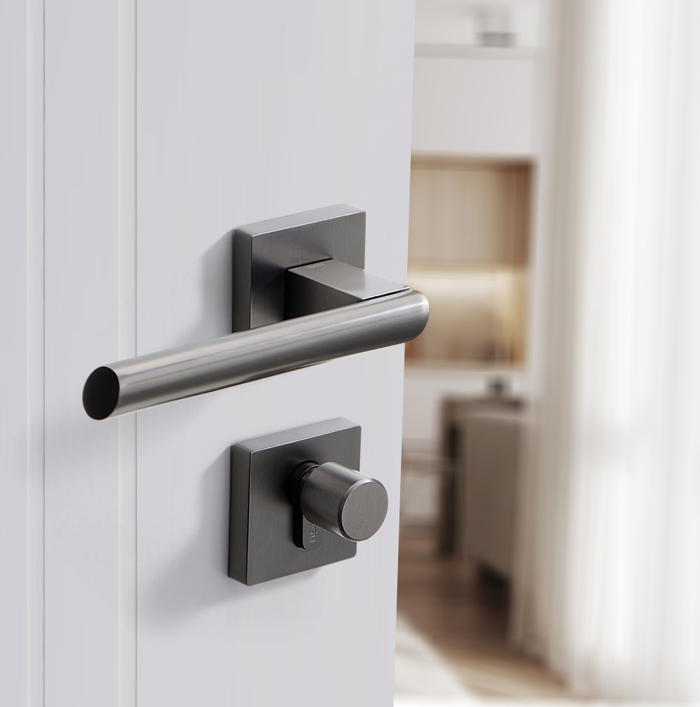 亚固北欧风235p卧室门锁室内房门锁门把手木门锁房间门锁静音门锁黑