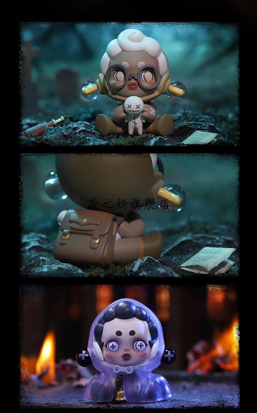 京选旗舰skullpanda融skullpanda密林古堡系列盲盒娃娃女生一套礼物