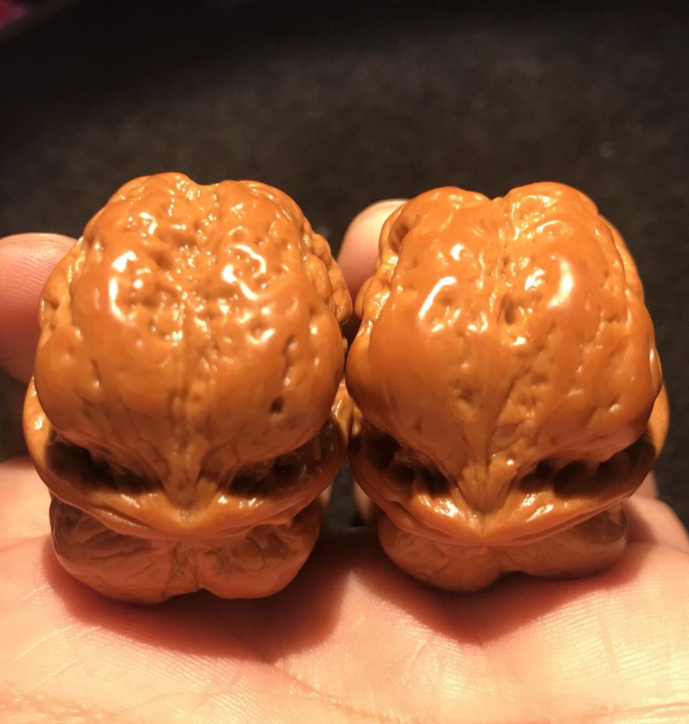 檀福匠野生开背金蟾疙瘩包蛤蟆头狮子头满阴皮文玩核桃把玩矮桩