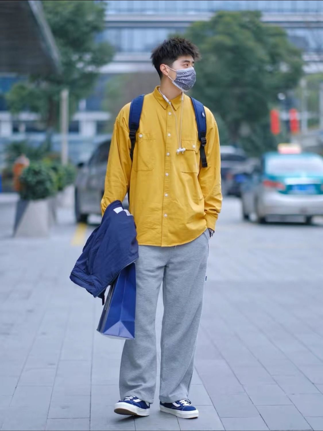 万·斯联名同款fans藏蓝权志龙stylegd同款百搭时尚休闲男女款休闲