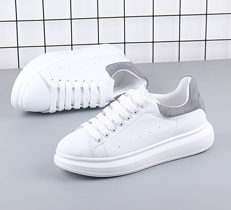 wonst春季麦卡伦渣渣灰新款潮流小白鞋男帅气情侣增高休闲板鞋 全黑色