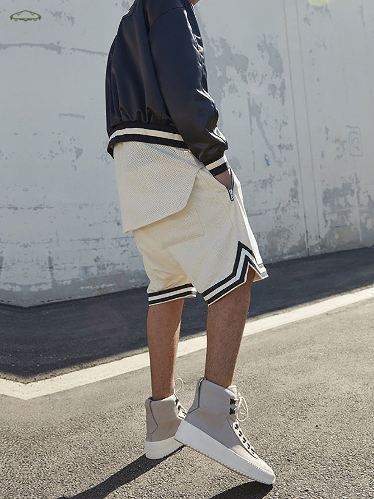 柚宏支持国货同款fear of god第五季主线欧美式高街fog宽松网眼短裤