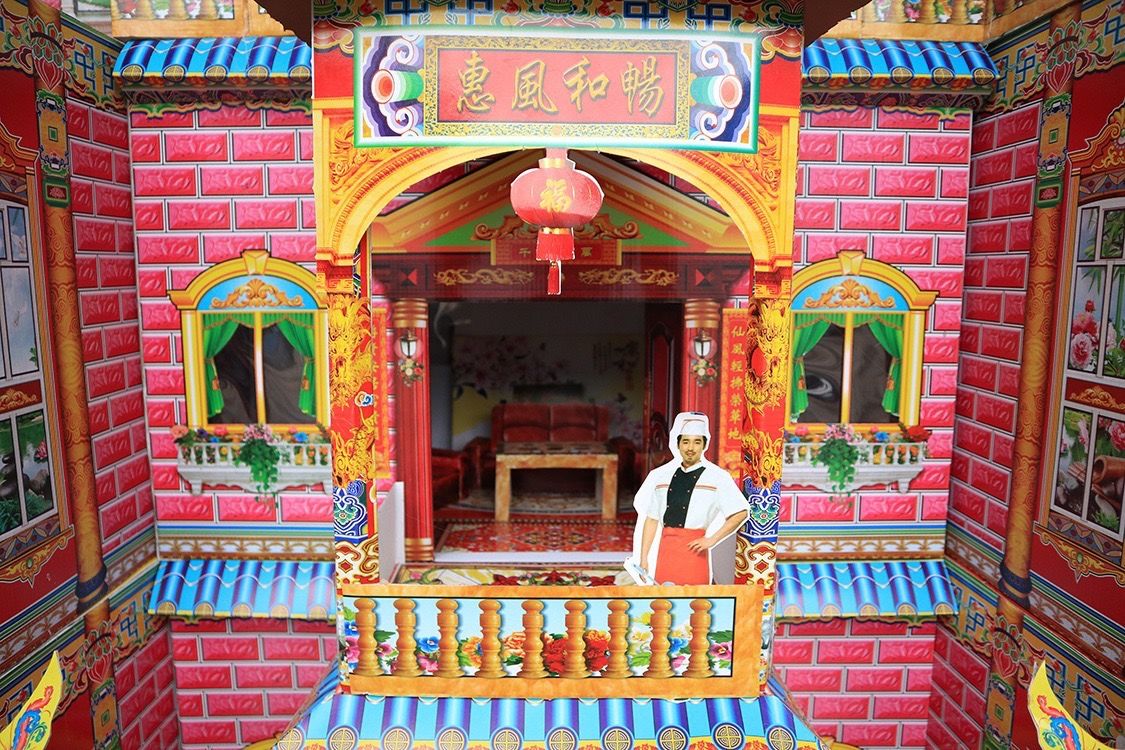 适用于仙乐纸别墅白事用品宗教纸扎灵屋纸房子四层纸别墅批发灵房