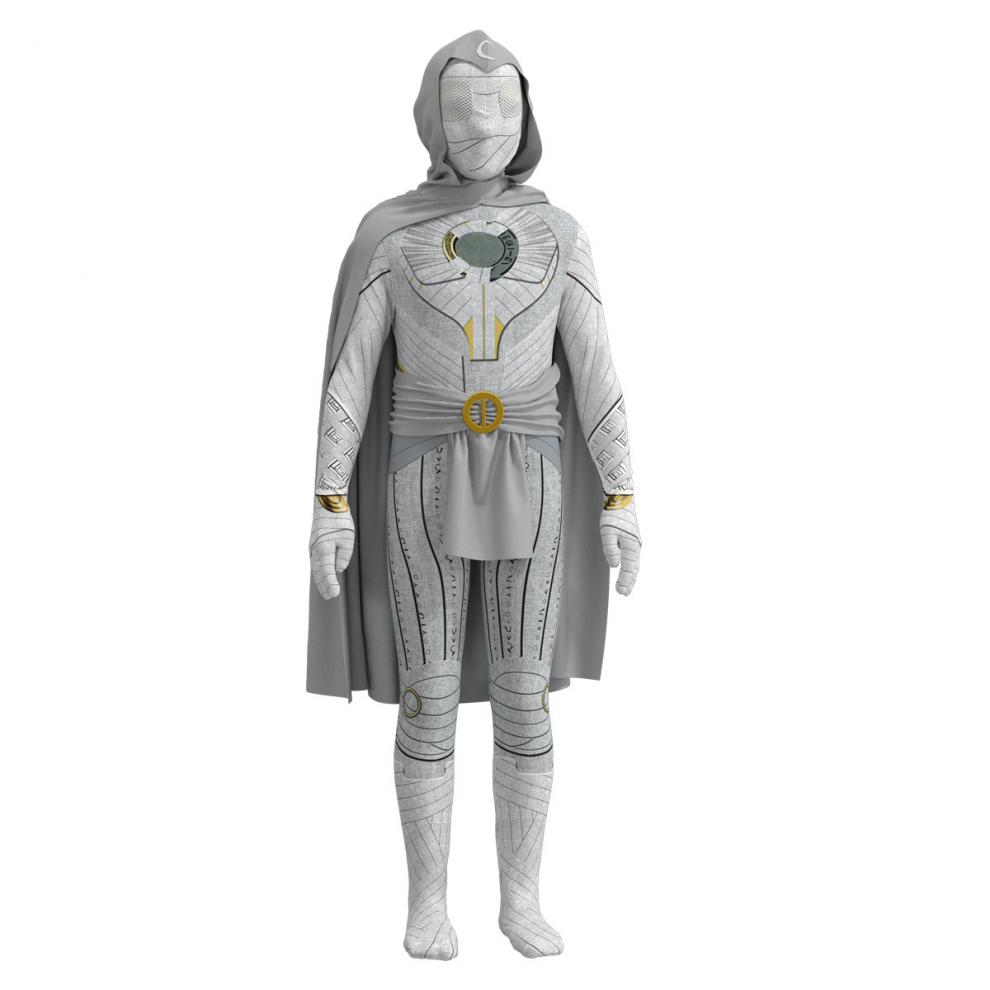 漫威moonknight月光骑士cos衣服套装头套面具手套披风月亮牙道具 月牙