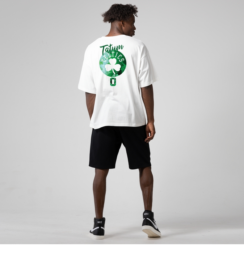 nba凯尔特人塔图姆热带系列运动休闲时尚舒适圆领短袖t恤tatum白色xl