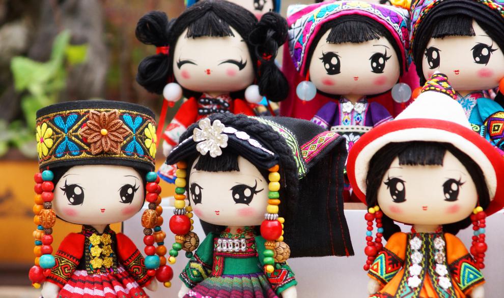 17cmq版56个少数民族娃娃情侣 幼儿园民族教学教具礼品 蒙古族情侣