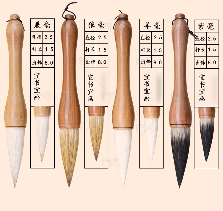 斗笔 狼毫毛笔大号斗笔抓笔羊毫国画书法用品对联毛笔练习兼毫提斗大