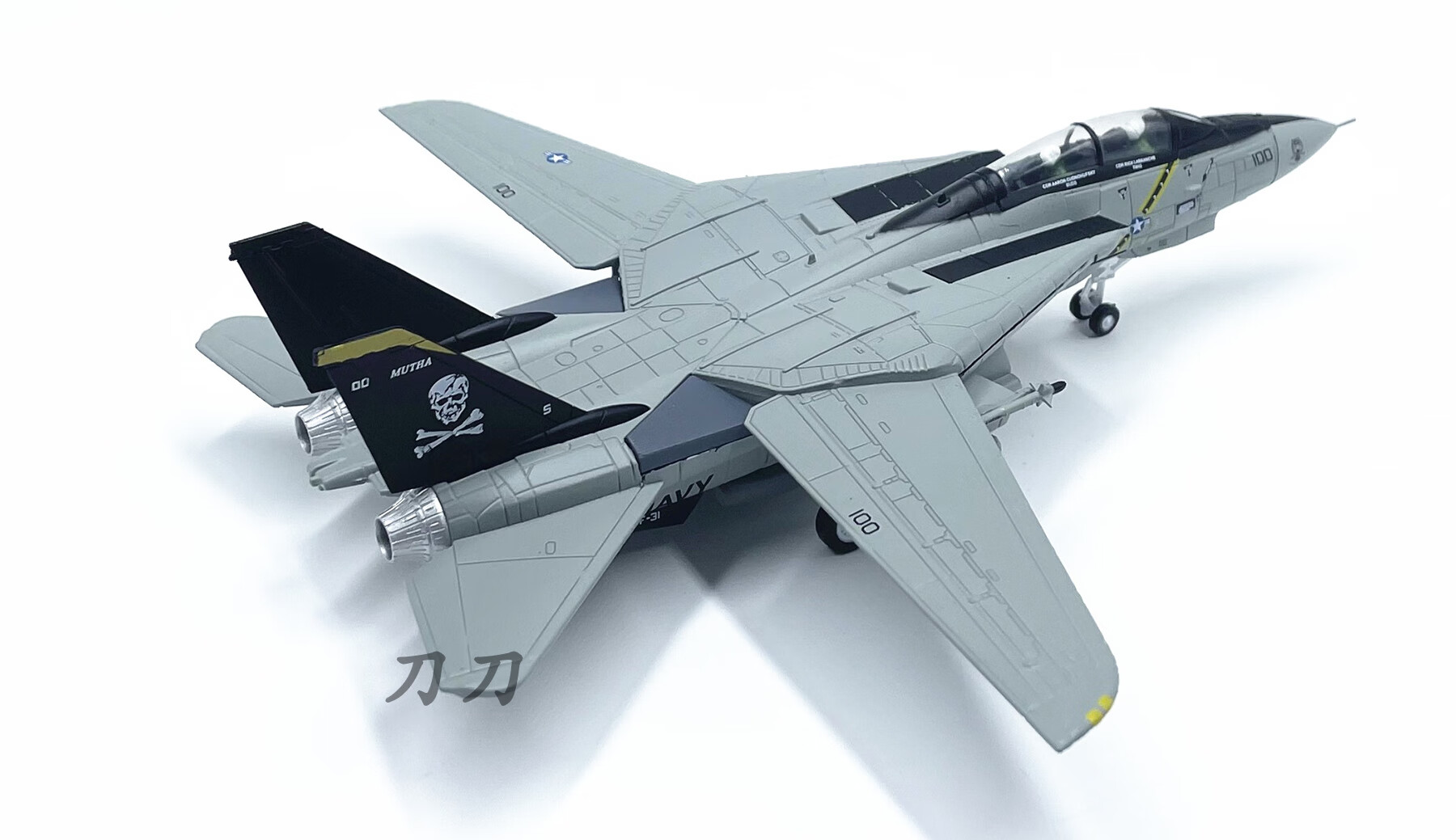 1:100美國f-14b雄貓戰鬥機合金f14飛機模型vf-103海盜旗中隊 海盜旗