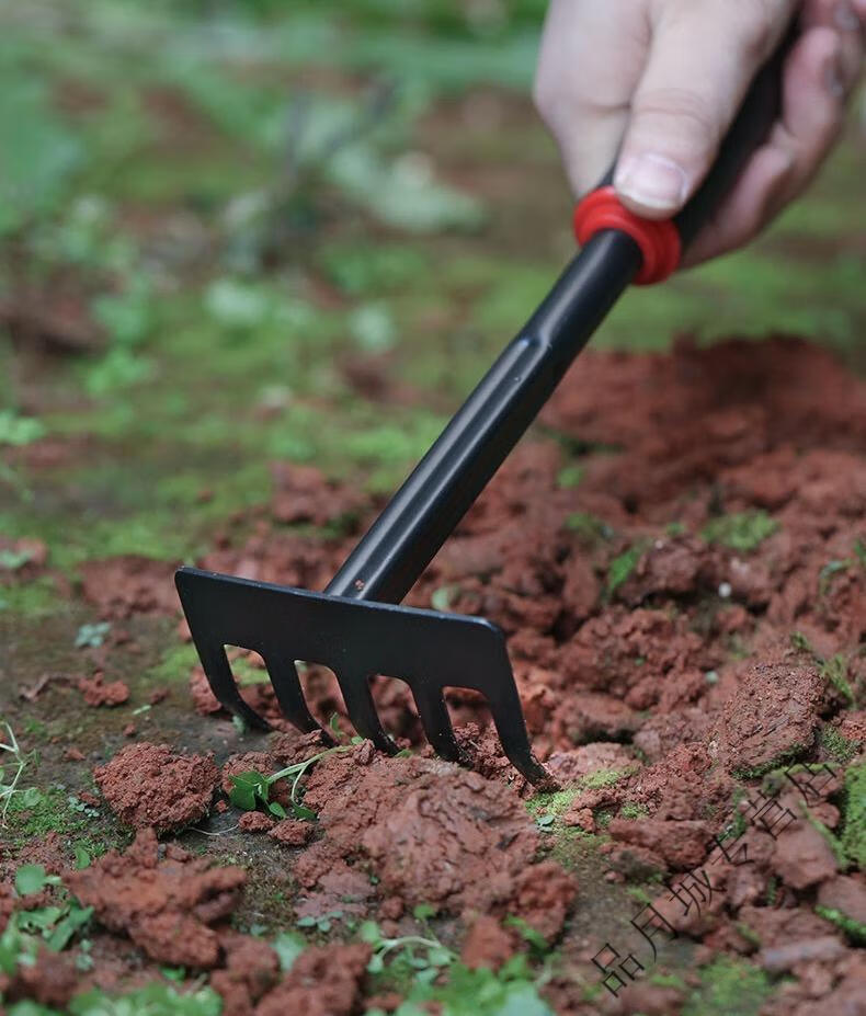 瑾禾 种地工具铲子铁铲小铲子种花工具三件套小耙子小锄头铁锹农用