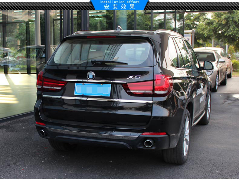 车涯 适用于14-18款宝马x5改装前后杠饰条x5中网/雾灯框尾门后标车窗