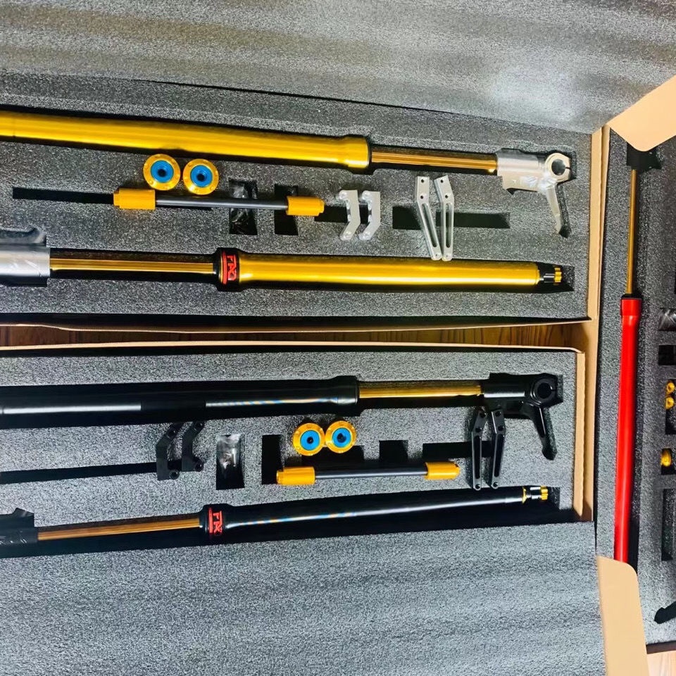 雅迪x5前减震小猴子跨骑阻尼可调改装前减超软猫行动x3 银色一对