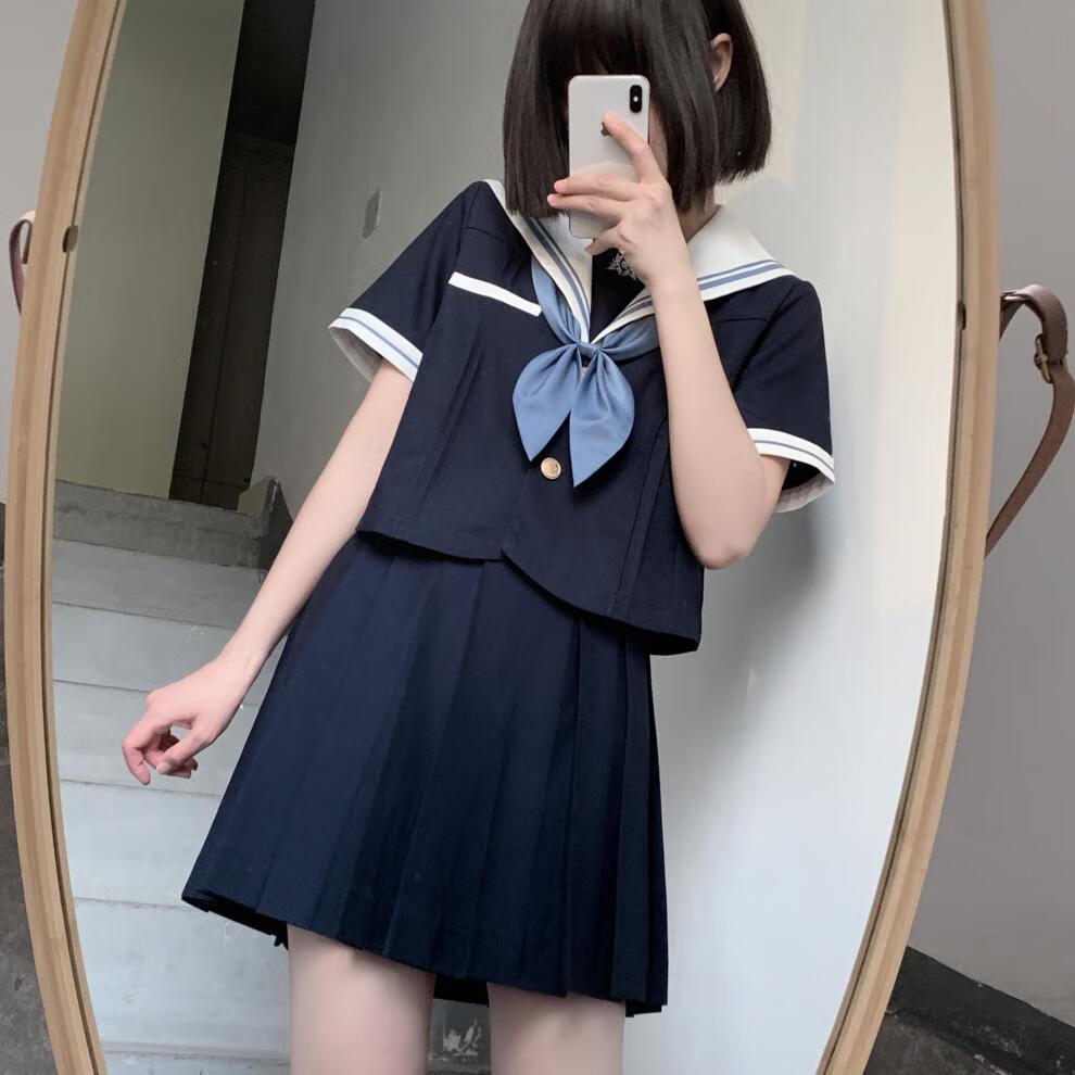 犀狂【圣迭女子】暴躁jk社原创基础款百褶裙短裙jk制服正统水手服套装