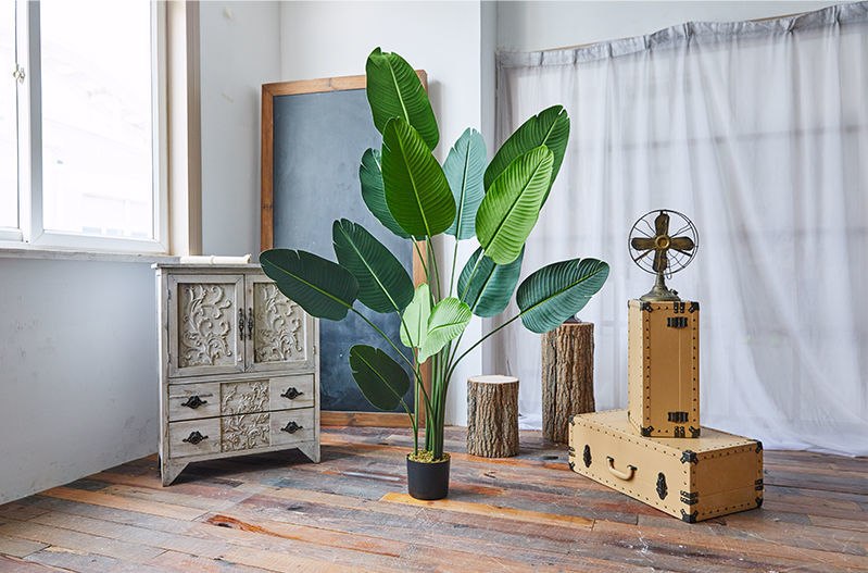 仿真花假花旅人蕉仿真绿植大型服装店装饰品假树假花盆栽摆设 1.