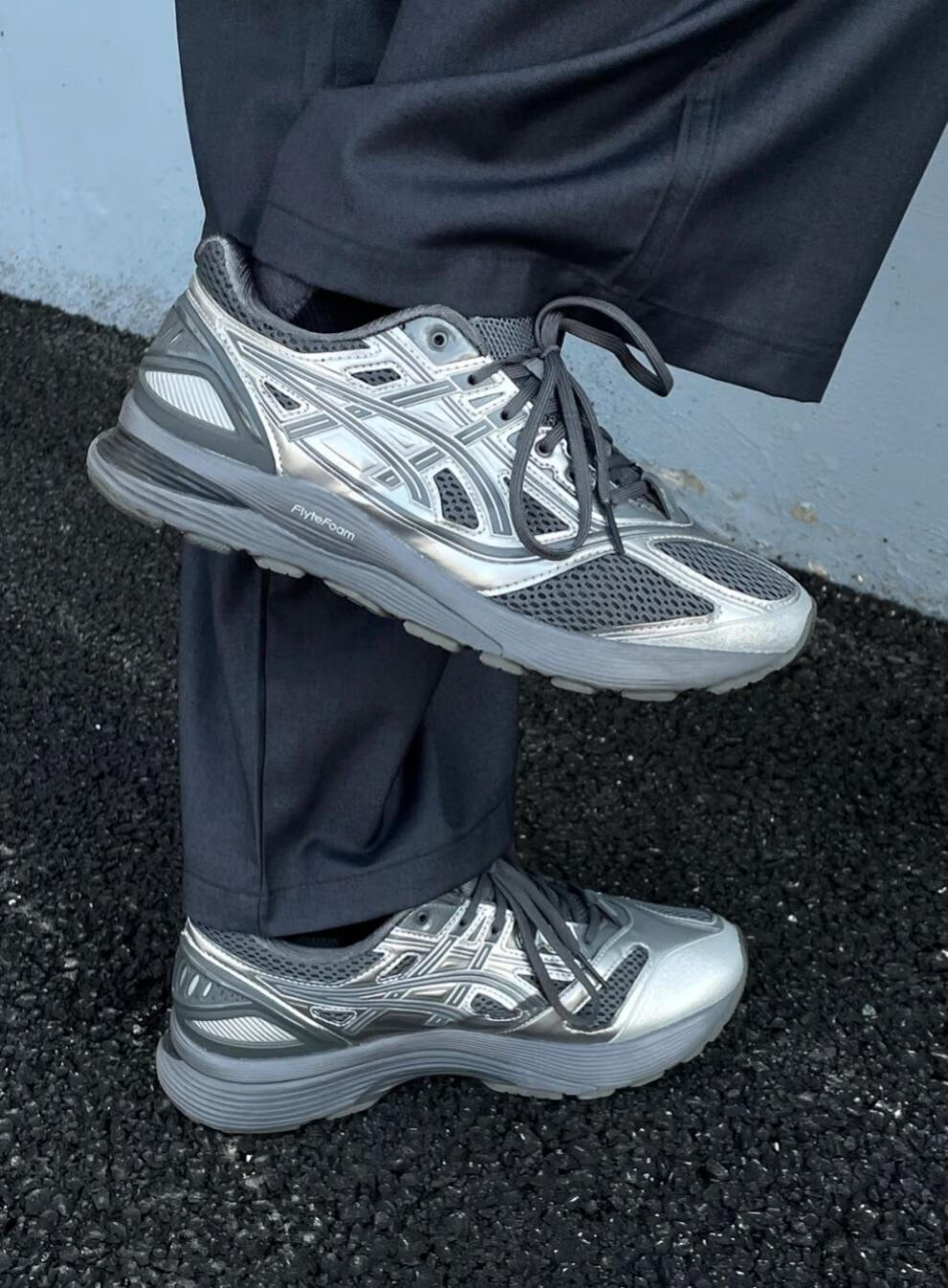 kiko鞋kiko kostadinov gel-korika 联名复古跑鞋银色系带减震 银灰色