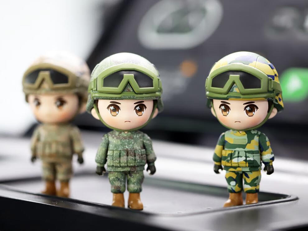 21式迷彩手办摆件 曾小萌迷彩兵小萌迷彩潮玩盲盒兵
