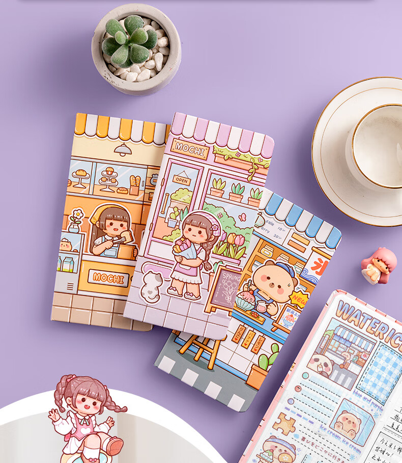 小郎人 小麻薯weeks手账本网红高颜值随身便携网格口