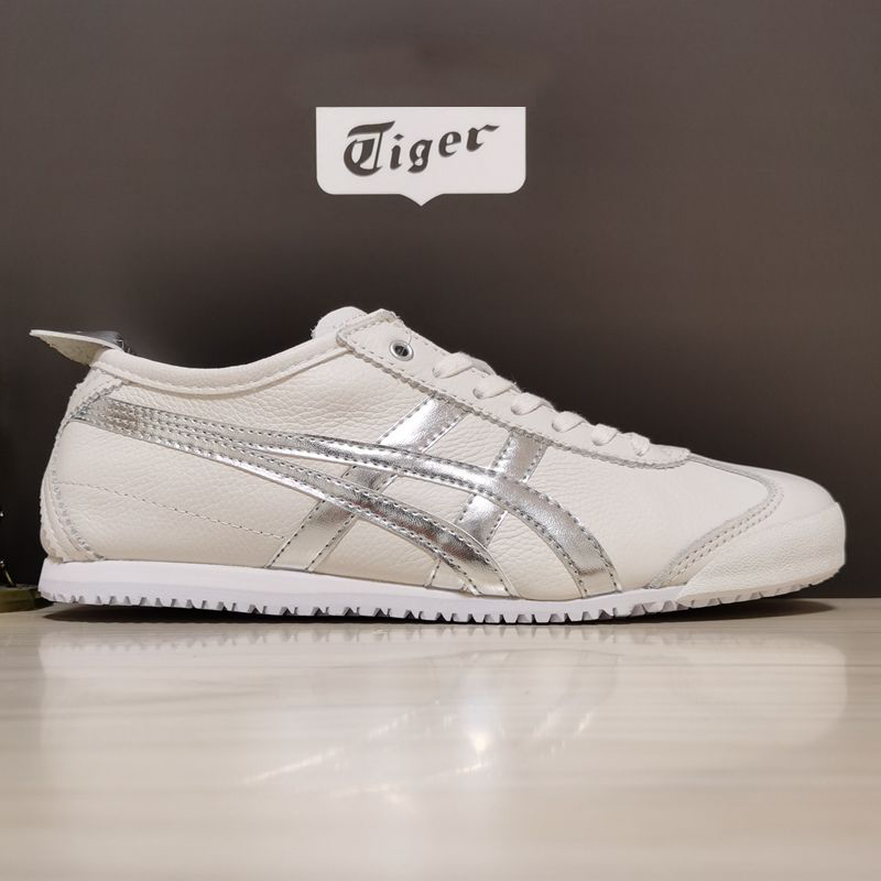 虎冢鞋tiger女鞋经典白蓝红阿甘鞋头层羊皮老虎鞋时尚休闲板鞋男 官网