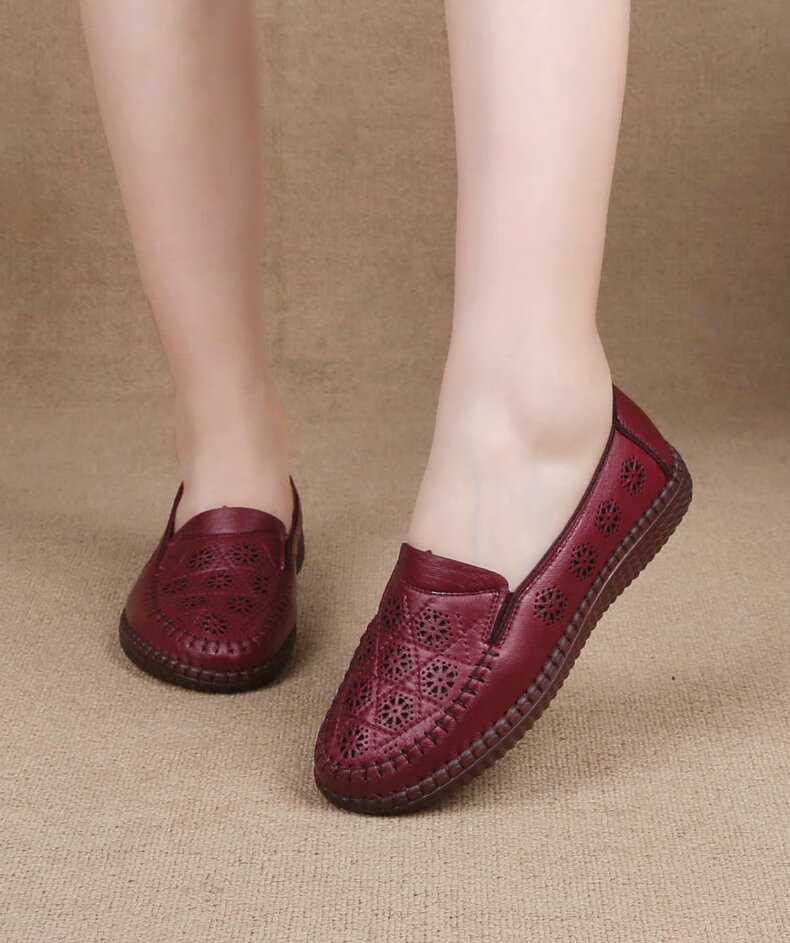 夏天女士牛筋底网鞋夏季新款透气休闲布鞋软底宽松女网鞋大号大码女鞋