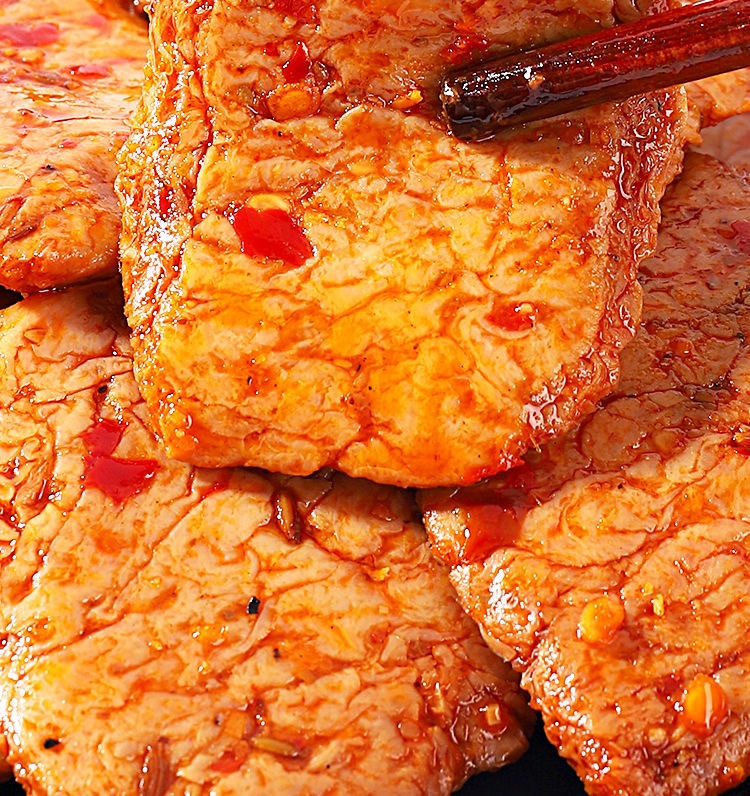 红派手撕素牛排20g*20包素肉盒装休闲食品豆干辣条独立包装豆制品