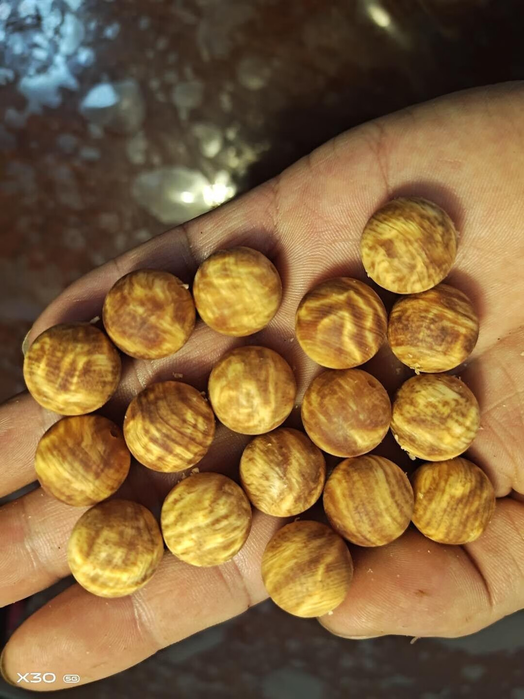 彬清长白山琥珀木北沉香手串满高油全透红松明子手链男女款古玩手把件