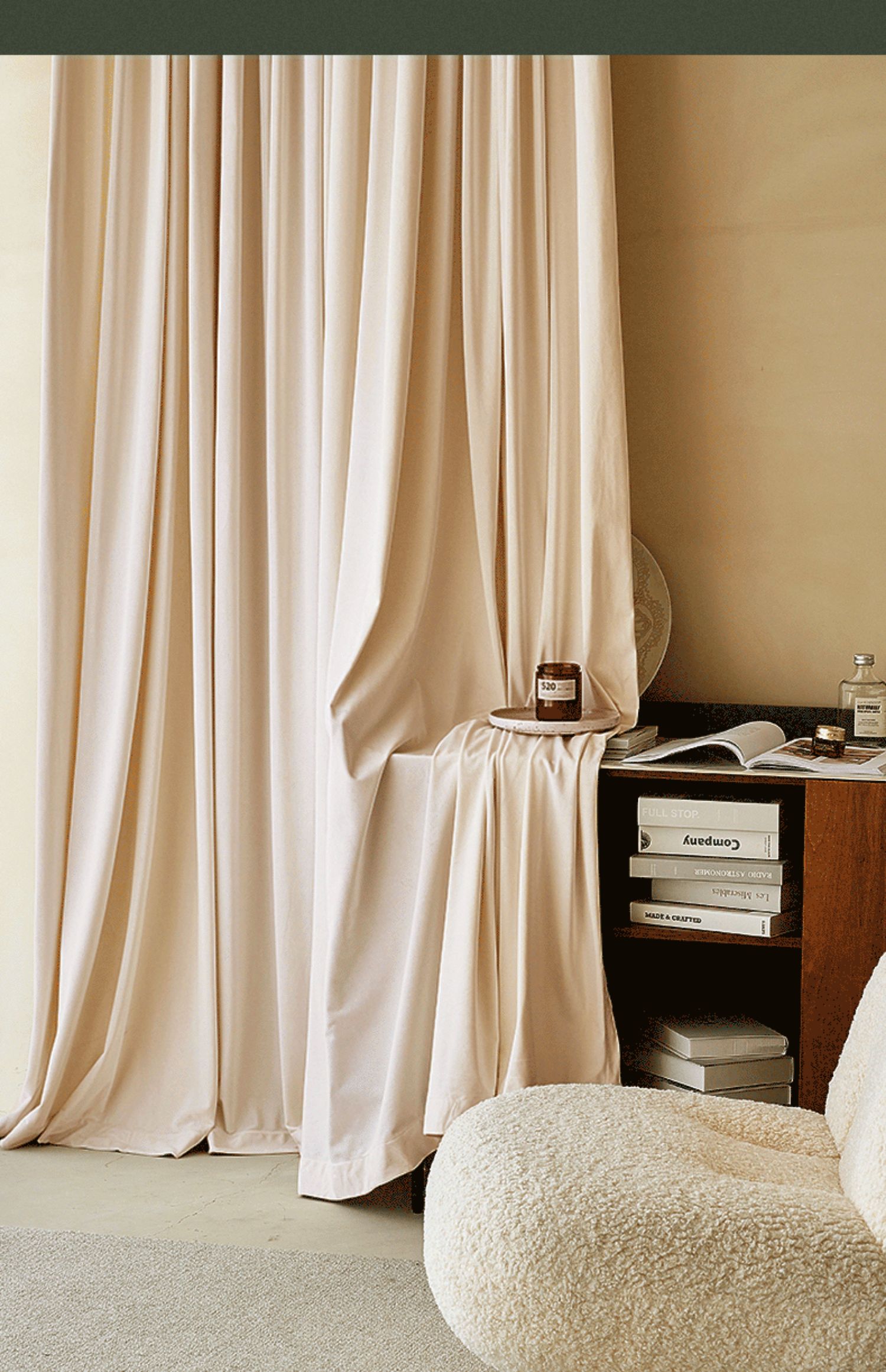 复古窗帘轻奢 新款客厅卧室ins风 丝绒布抹茶绿色法遮光 汐羽-浅粉色