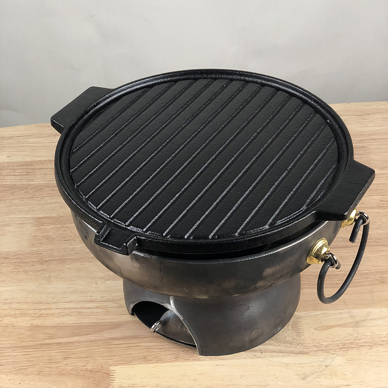 官猫老北京炙子烤肉炉商用野外烧烤自助烤肉无烟炭家用铸铁烧烤炉木炭