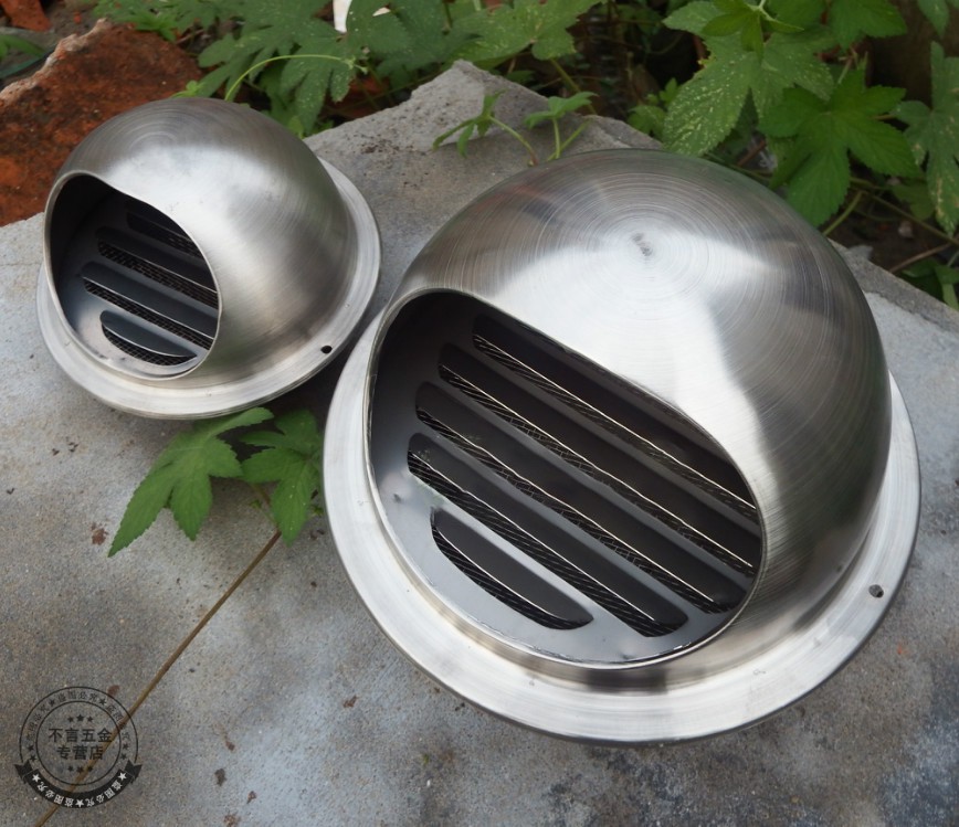 不锈钢排气扇烟道外墙防雨管罩排烟罩油烟机排风口外墙风帽防风罩加厚