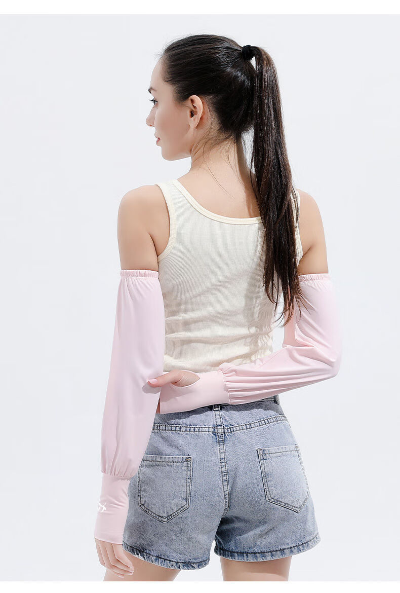 宽松版冰丝袖套女手臂袖子夏护臂手袖加大码加肥冰袖涤纶面料有检测