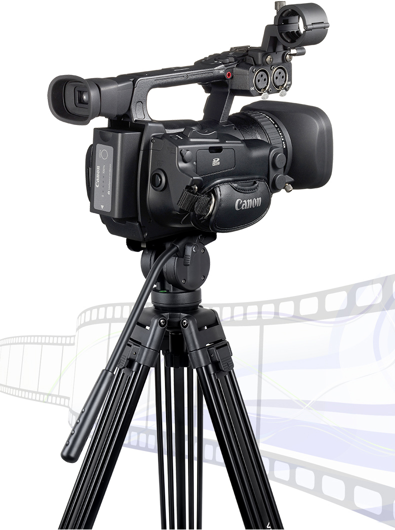 支架视频创作照相机铝合金产品拍摄三脚架三维云台套装单反摄像黑色