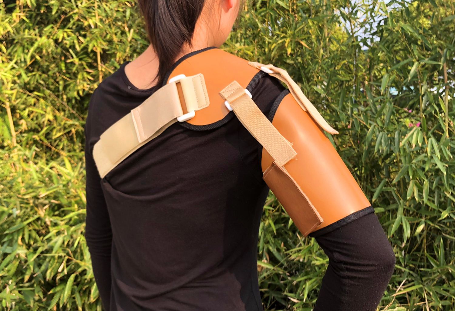 肩托康复偏瘫护肩关节固定肩带肩吊带脱臼半脱位中风康复器材 棕色