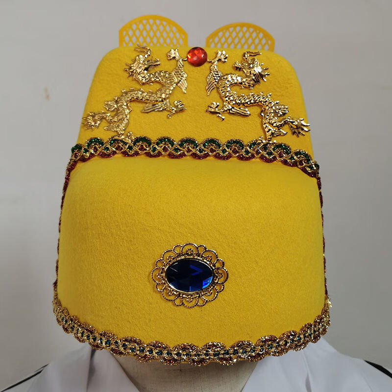 古代官帽戏曲乌纱帽状元帽展昭帽龙帽演出道具黄梅戏戏曲帽 黑色龙帽