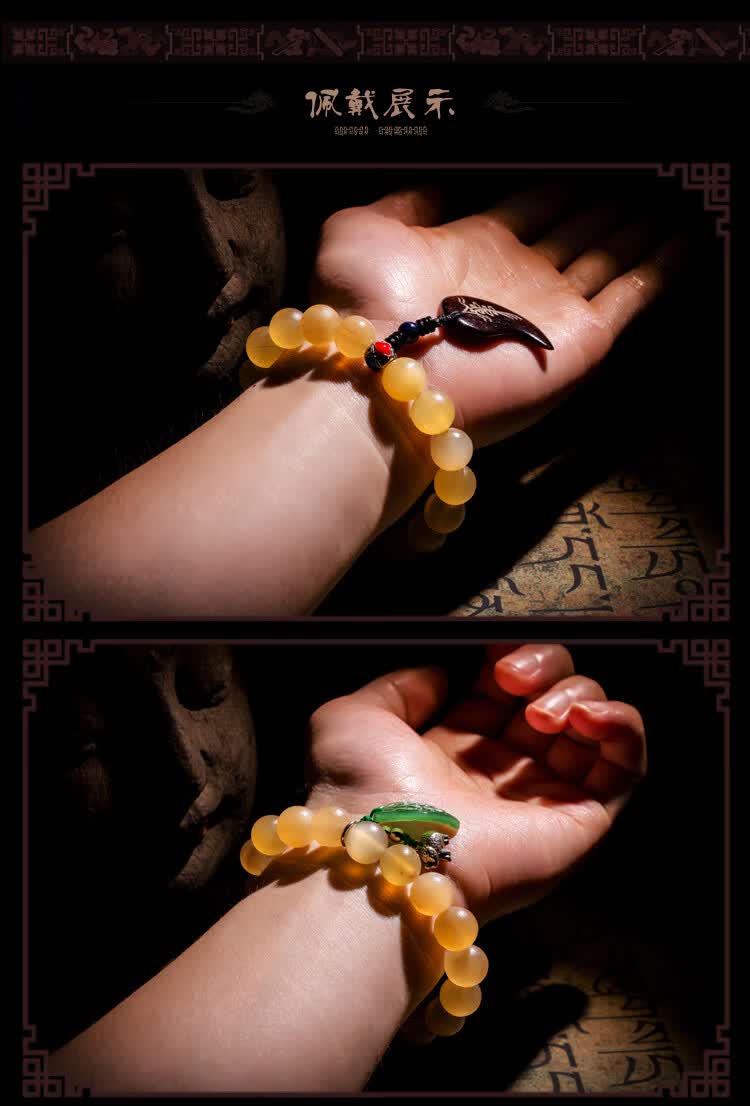 古珍 三昧梵音藏式羊角圆珠手串 正宗油润羊角珠子单圈手链名族饰品