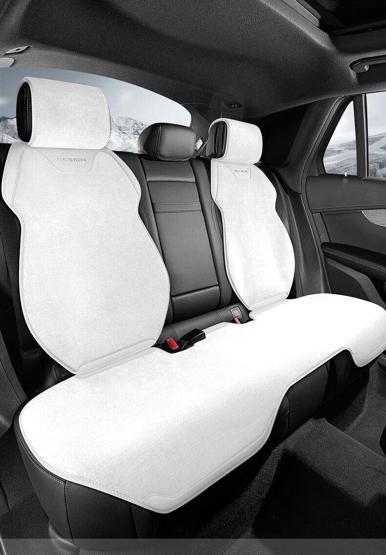 紫风铃毛绒汽车坐垫冬季小蛮腰马鞍垫汽车座垫免绑适用于速腾迈腾