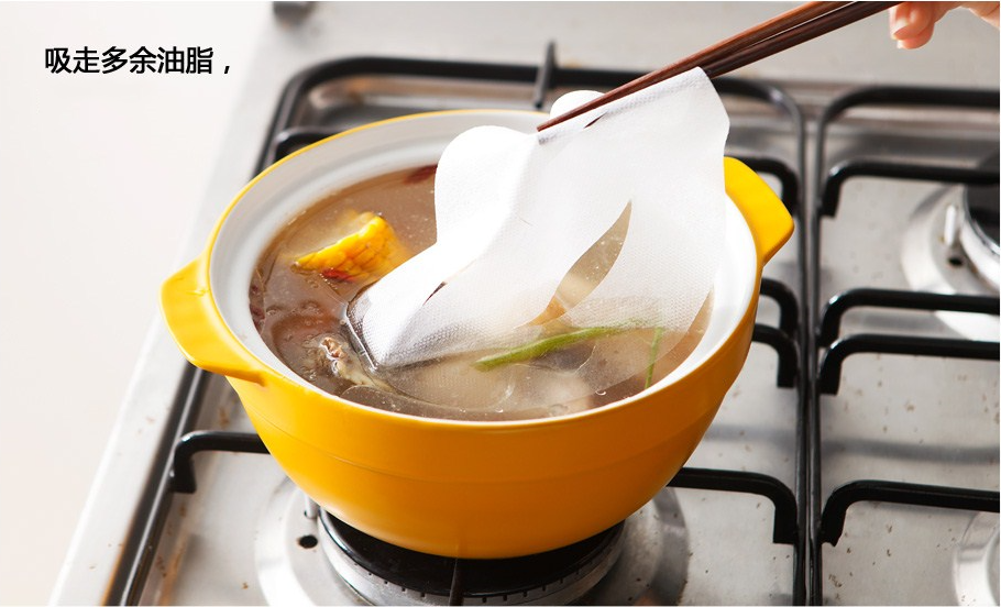 煲汤吸油纸一次性喝汤煮汤去油膜布家用厨房油炸食物过滤纸 30片装