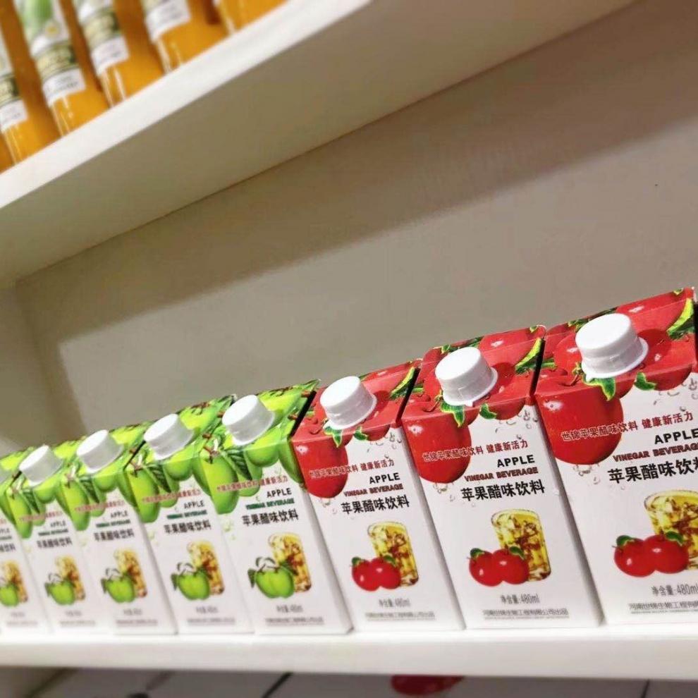 凯偲洽 世锦苹果醋 480mlx15瓶 纸盒苹果醋味饮料 红苹果【图片 价格