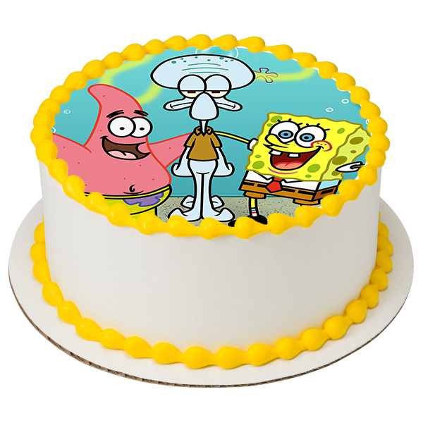 巧虎蛋糕装饰 4-10寸海绵宝宝巧虎可卡通食用蛋糕装饰图案糯米纸威化