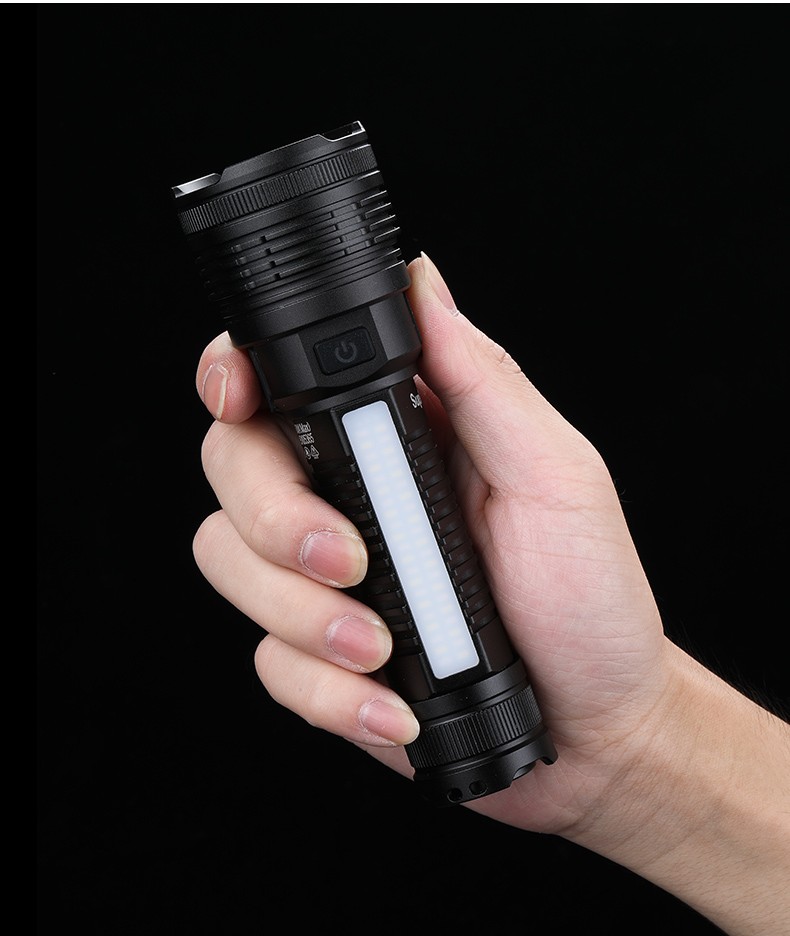 神火(supfire)神火强光手电筒亮远射p90充电式多功能带侧灯磁铁吸附